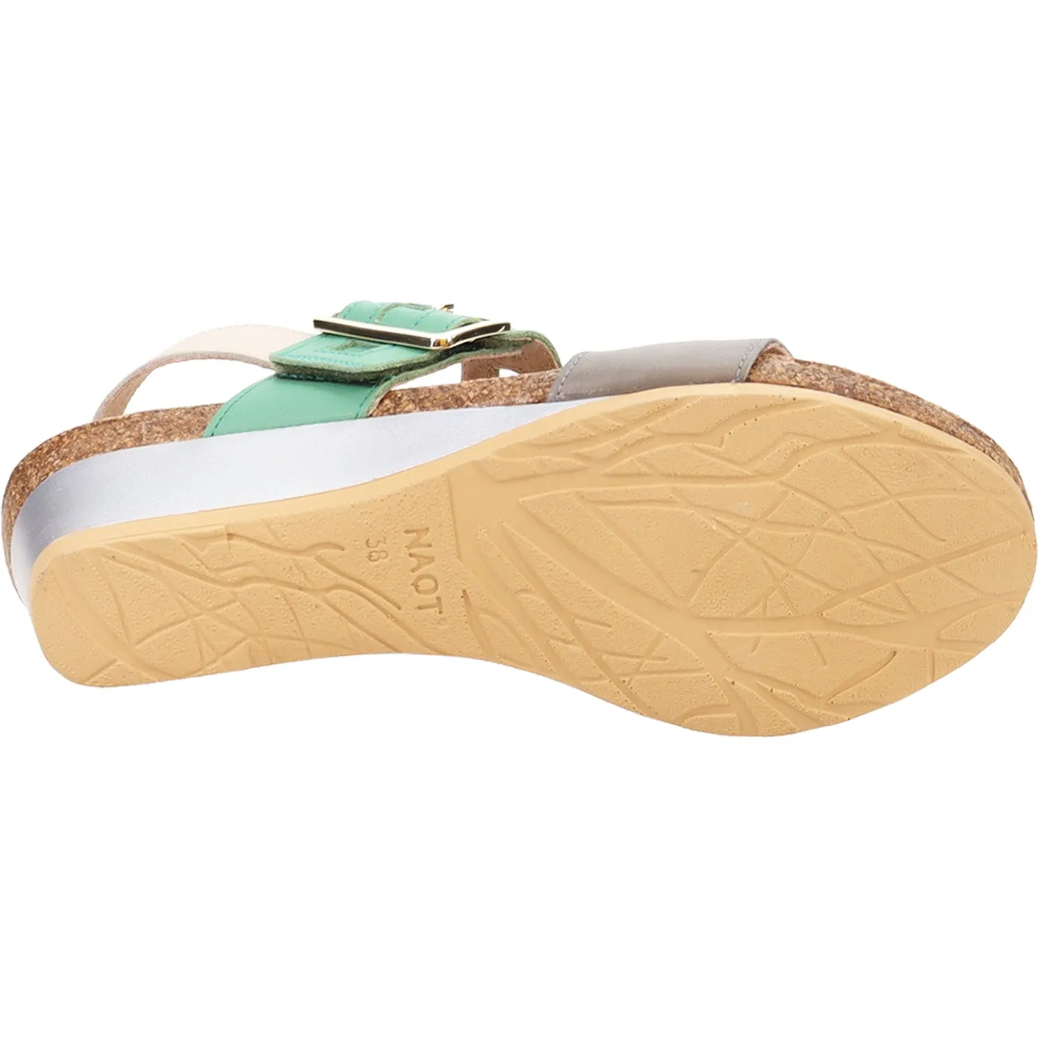 Women's Naot Dynasty Foggy Grey/Soft Jade/Soft Ivory Leather