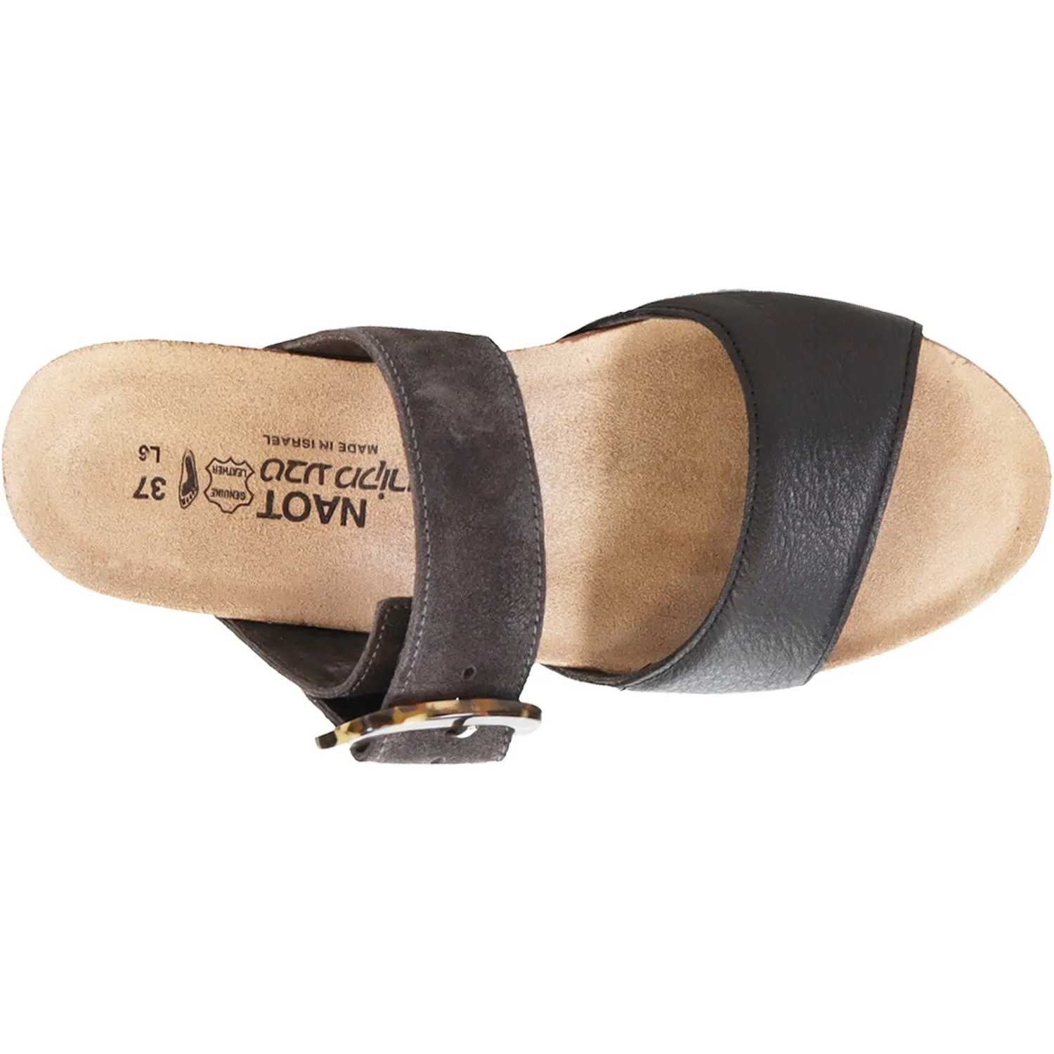 Women's Naot Kingdom Soft Black/Oily Midnight Leather/Suede