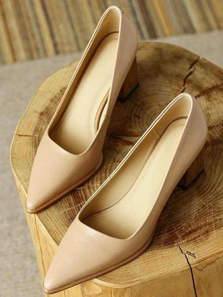 Women's Summer Footwear Pumps Formal Shoes for Woman 2024 Pointed Toe Office Black Moccasins on Heeled High Heels Quality Trend