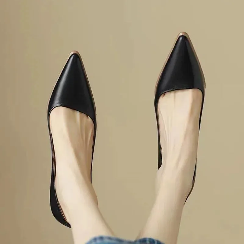 Women's Summer Footwear Pumps Formal Shoes for Woman 2024 Pointed Toe Office Black Moccasins on Heeled High Heels Quality Trend
