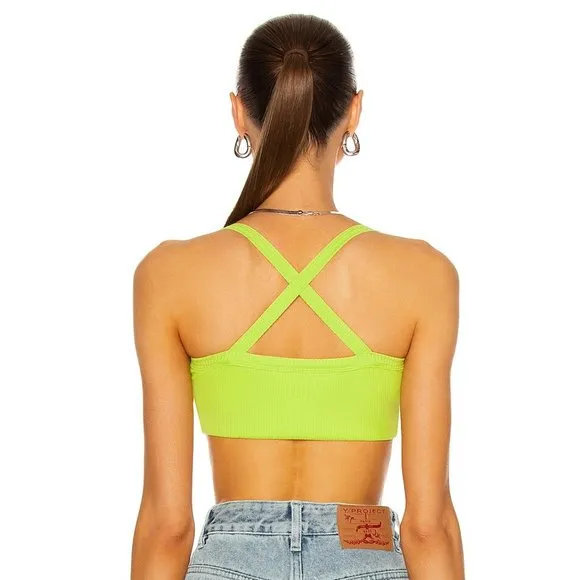Years of Ours Ribbed Curve Bra Lime