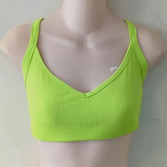 Years of Ours Ribbed Curve Bra Lime