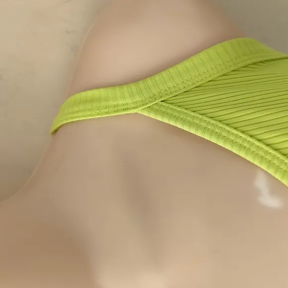 Years of Ours Ribbed Curve Bra Lime