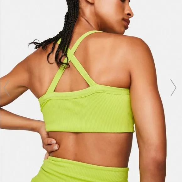 Years of Ours Ribbed Curve Bra Lime