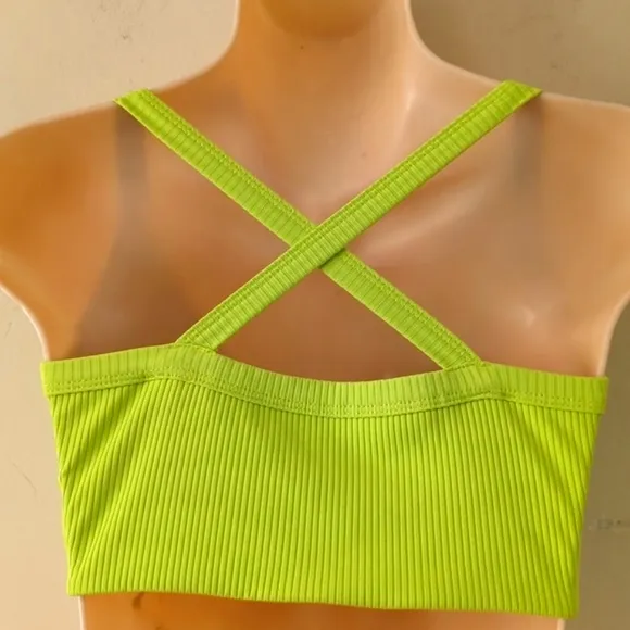Years of Ours Ribbed Curve Bra Lime